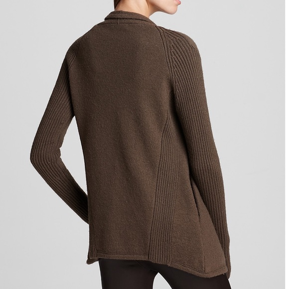 Vince Brown Boiled Wool Sweater Jacket - Picture 2 of 8